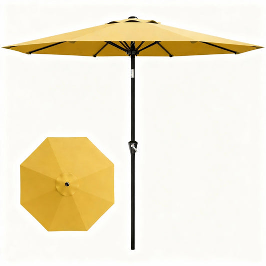 Garvee 9 feet Outdoor Patio Umbrella, with Push Button Tilt & 8 Sturdy Ribs