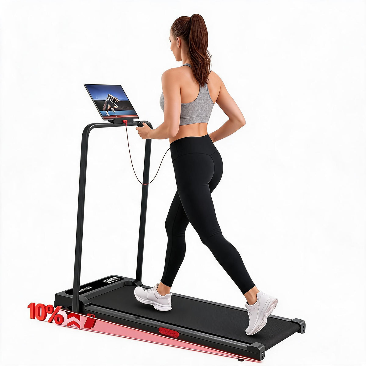 Riedhoff Folding Walking Pad Treadmill for Home, 3.0 HP Under Desk Treadmill with Smart APP