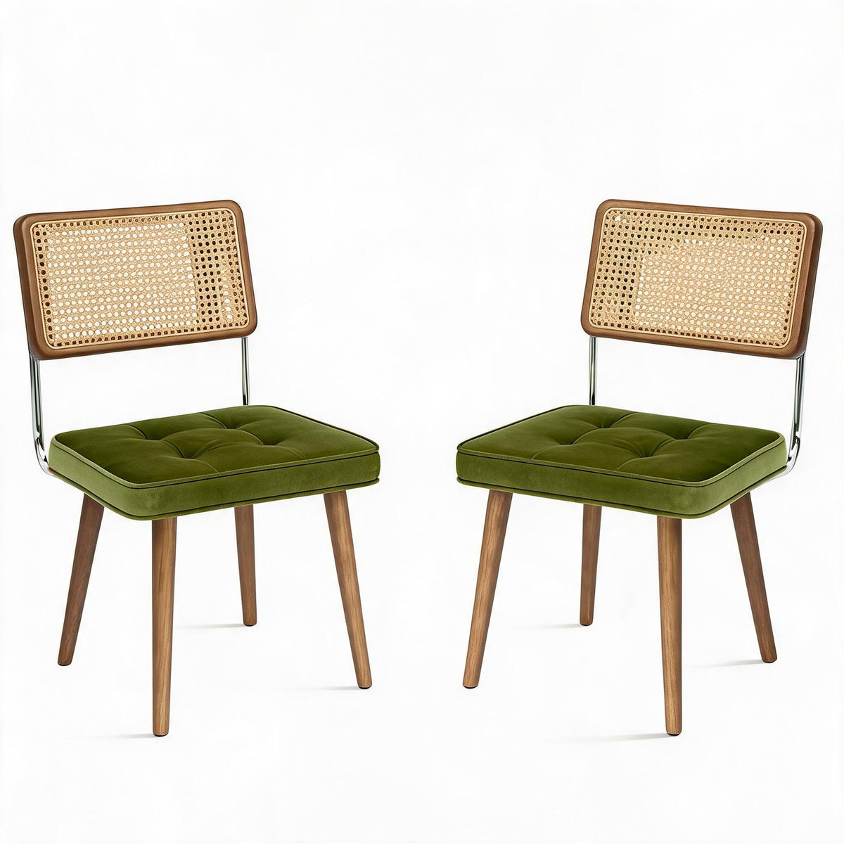 Riedhoff Rattan Dining Chairs, 22.4 x 18.5 x 31.7", Set of 2