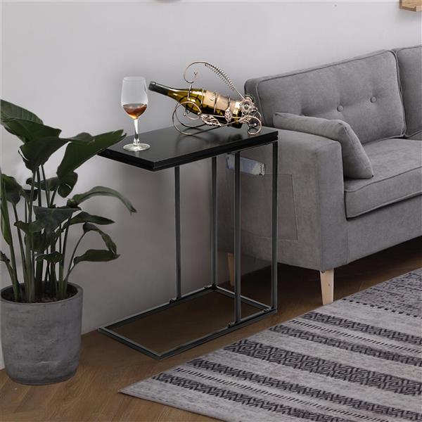 ALICIAN L Side Table for Living Room Bedroom Assemble Side Table Black