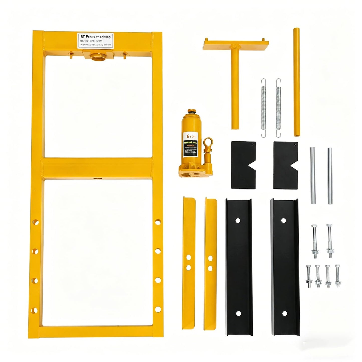 Garvee Hydraulic Shop Press, H-Frame Heavy Duty Steel, Yellow