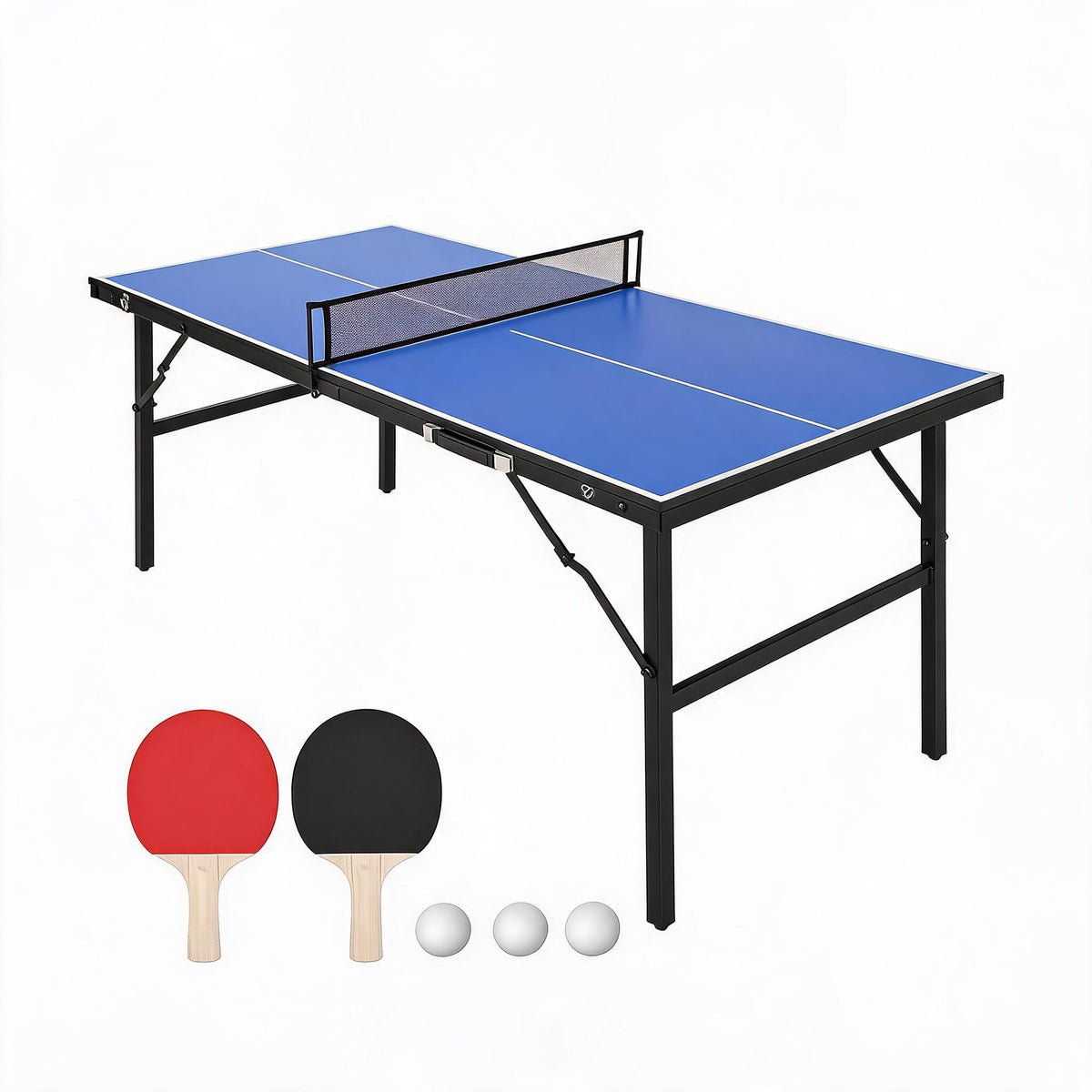 Riedhoff Portable Table Tennis Table with 2 Paddles & 3 Balls