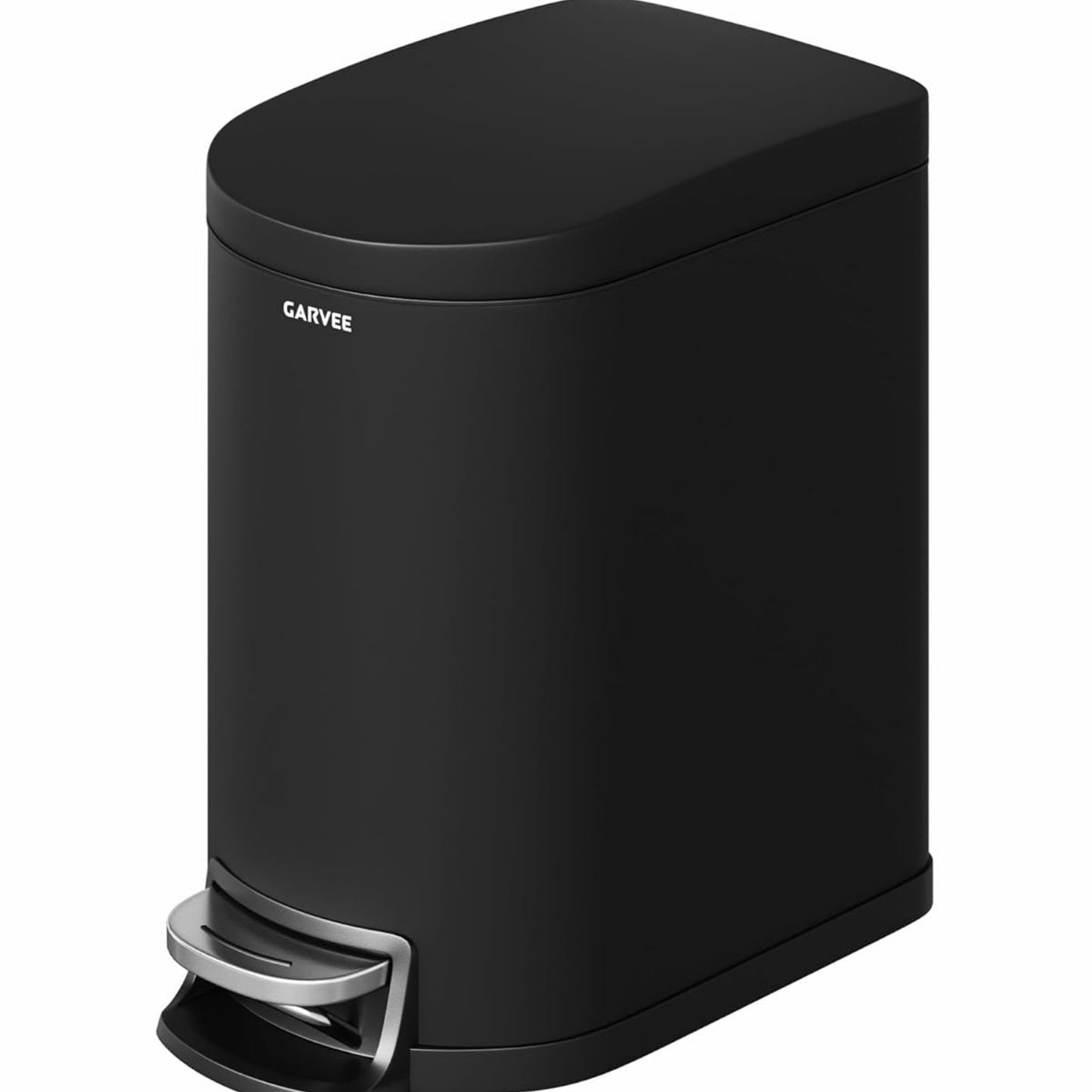 Garvee 1.59 Gallon Slim Trash Can with Lid, with Inner Bucket, Soft Close Lid