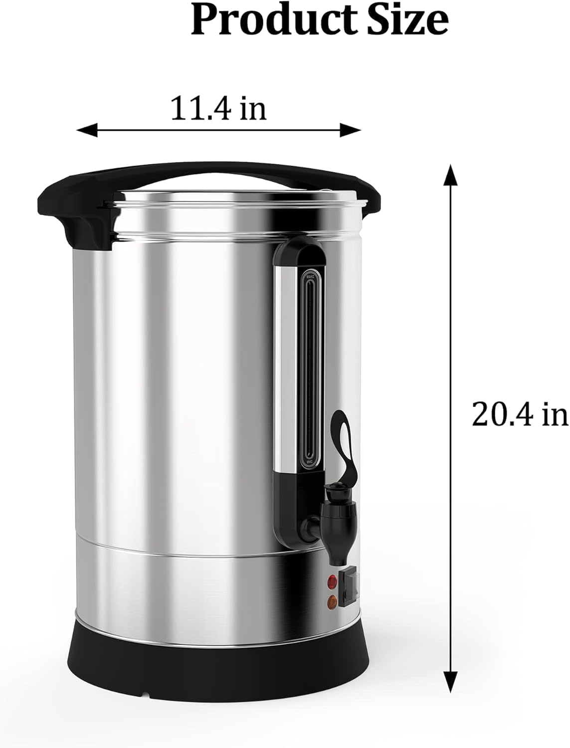 Garvee Coffee Urn, Stainless Steel Hot Water Dispenser, Silver