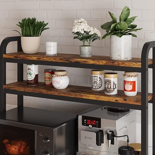 Garvee Kitchen Baker Rack with 2 Power Outlets, 6 Tier Storage Shelf, 35.4 x 15.7 x 59.1"