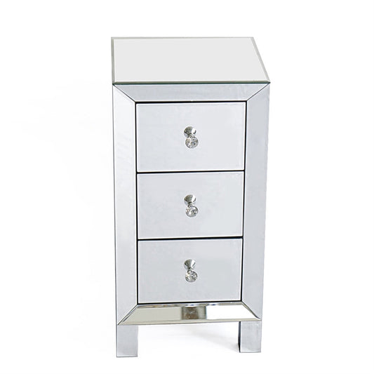 ALICIAN Modern Mirrored Night Stands with 3 Drawers Bedside Table End Table