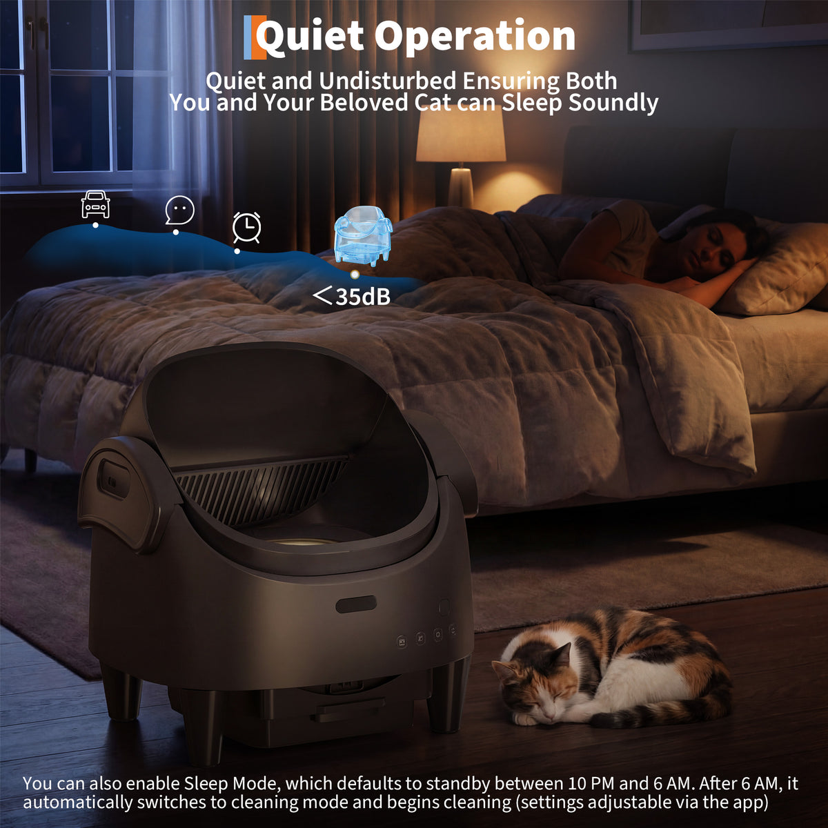 Riedhoff Self-Cleaning Automatic Odor-Control Litter Box, with Smart App Controlled