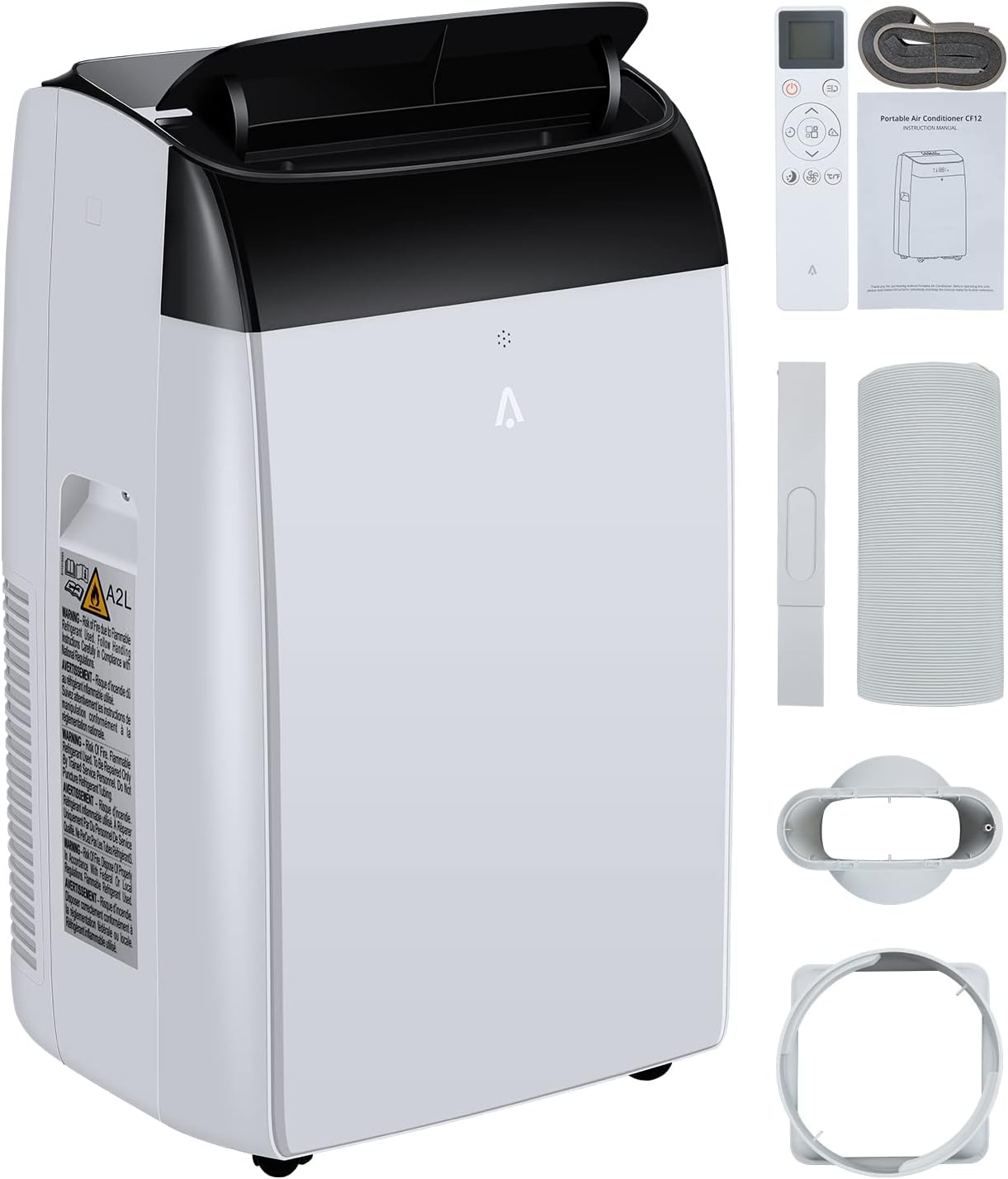 Goldensoil 14000 BTU 3-in-1 Portable AC Unit with Dehumidifier & Cooling Fan,Up to 550 Sq.Ft,Black