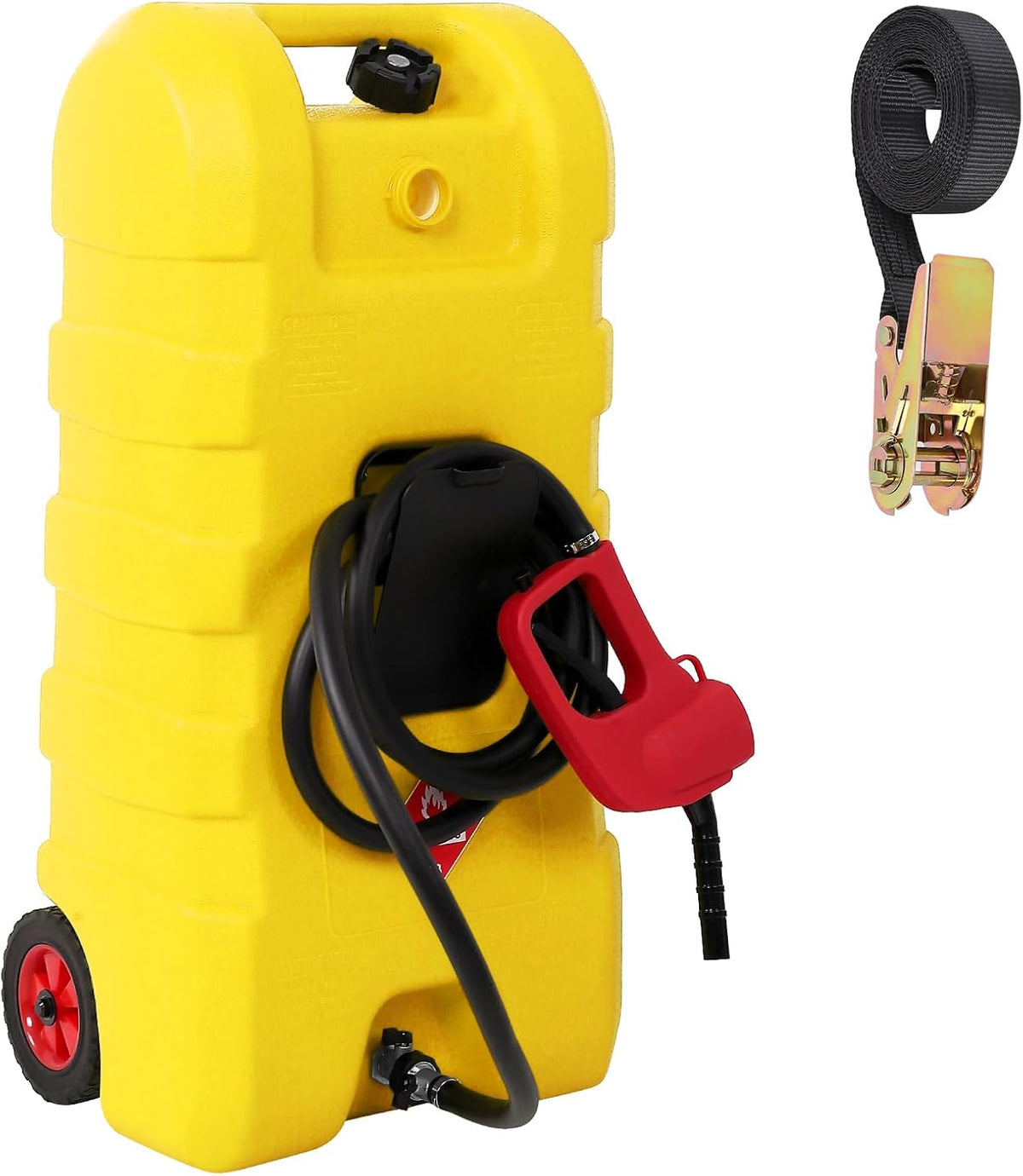 Riedhoff 15.06 Gallon Portable Gas Can, Fluid Transfer Siphon Pump & 10' Delivery Hose