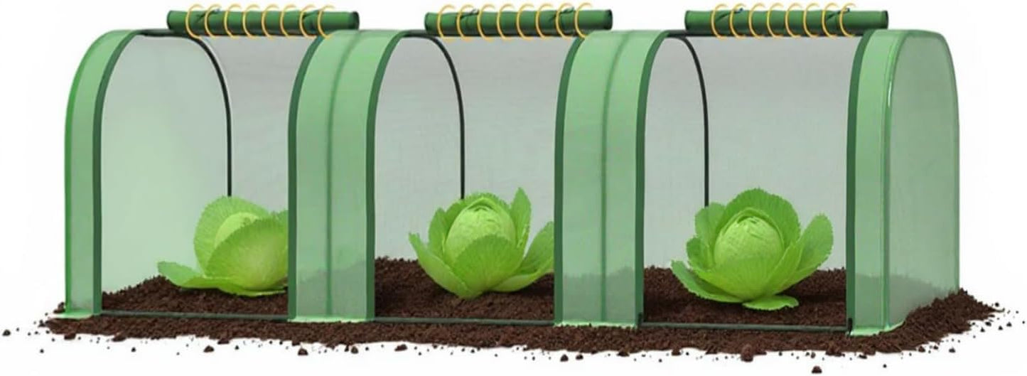 Garvee Mini Greenhouse 116.93 x 39.37 x 31.5 inch, PE Cover with Roll-up Zipper Door