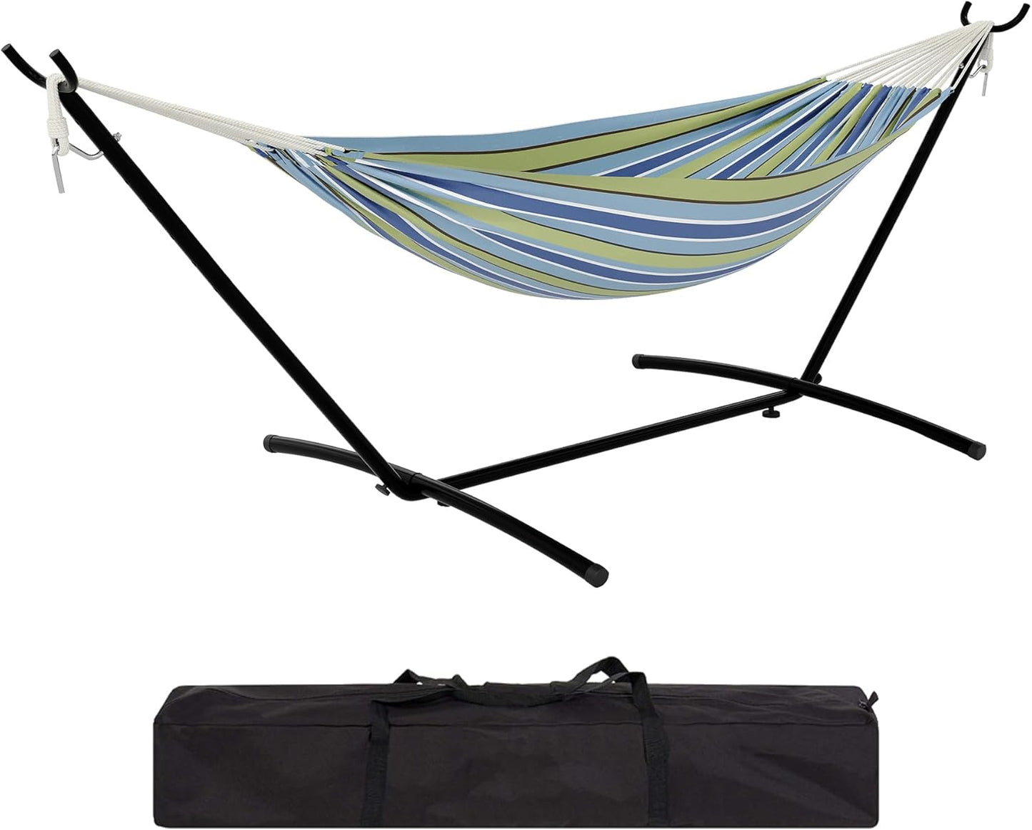 Riedhoff Double Hammock 107.5 x 42.9 x 39.3", for 2-Persons, with Steel Stand