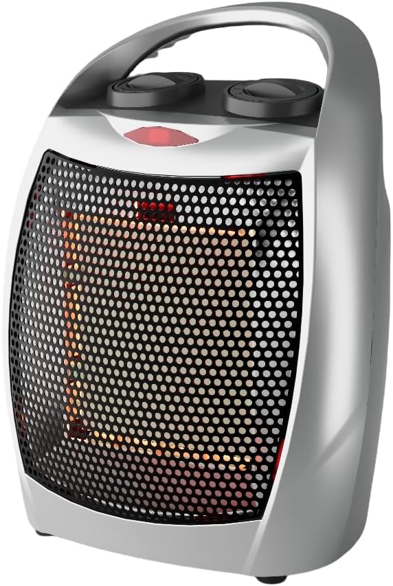 Riedhoff Electric Space Heater 1500W/750W, 2-in-1 Fast Heating Ceramic Desk Heater & Fan