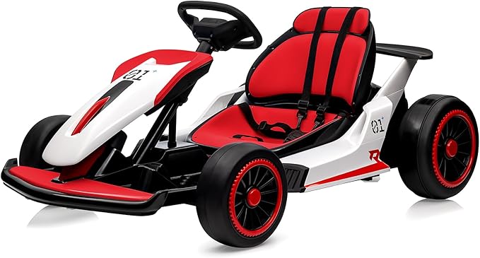 Garvee Kids Electric Drift Go-Kart, 24V 7AH Battery, 2*150W Motors, Outdoor Ride On Toy