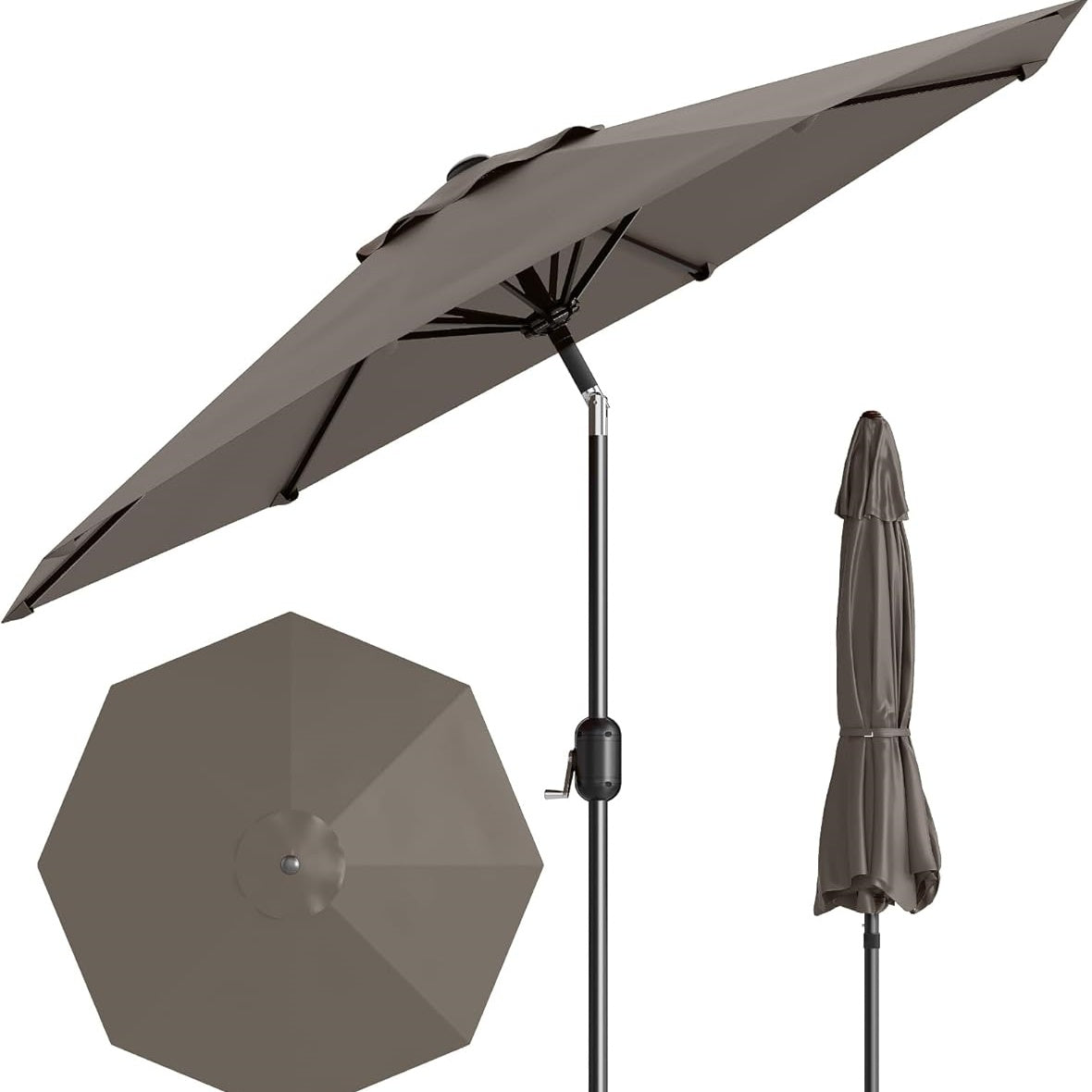 Garvee Outdoor Octagon Patio Umbrella, 8.69 x 8.69 x 7.87 ft, 8 Sturdy Ribs