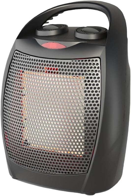 Riedhoff Electric Space Heater 1500W/750W, 2-in-1 Fast Heating Ceramic Desk Heater & Fan