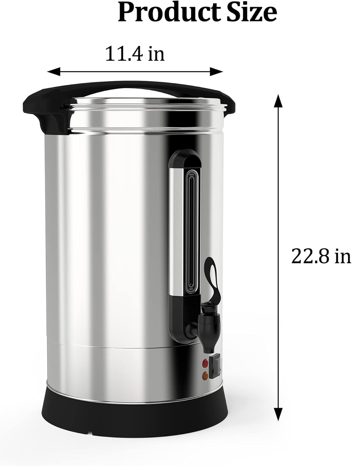 Garvee Coffee Urn, Stainless Steel Hot Water Dispenser, Silver
