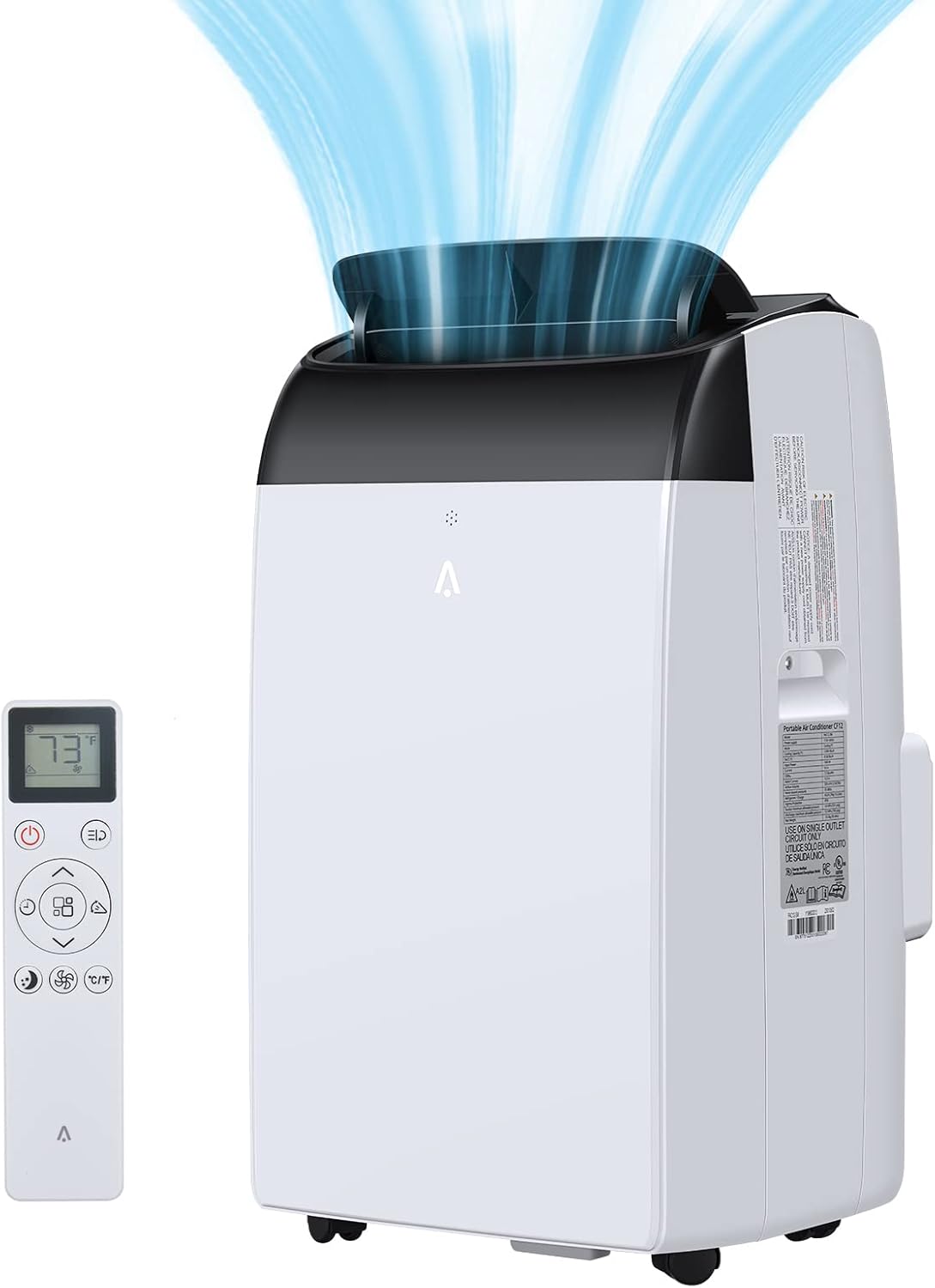 Goldensoil 14000 BTU 3-in-1 Portable AC Unit with Dehumidifier & Cooling Fan,Up to 550 Sq.Ft,Black
