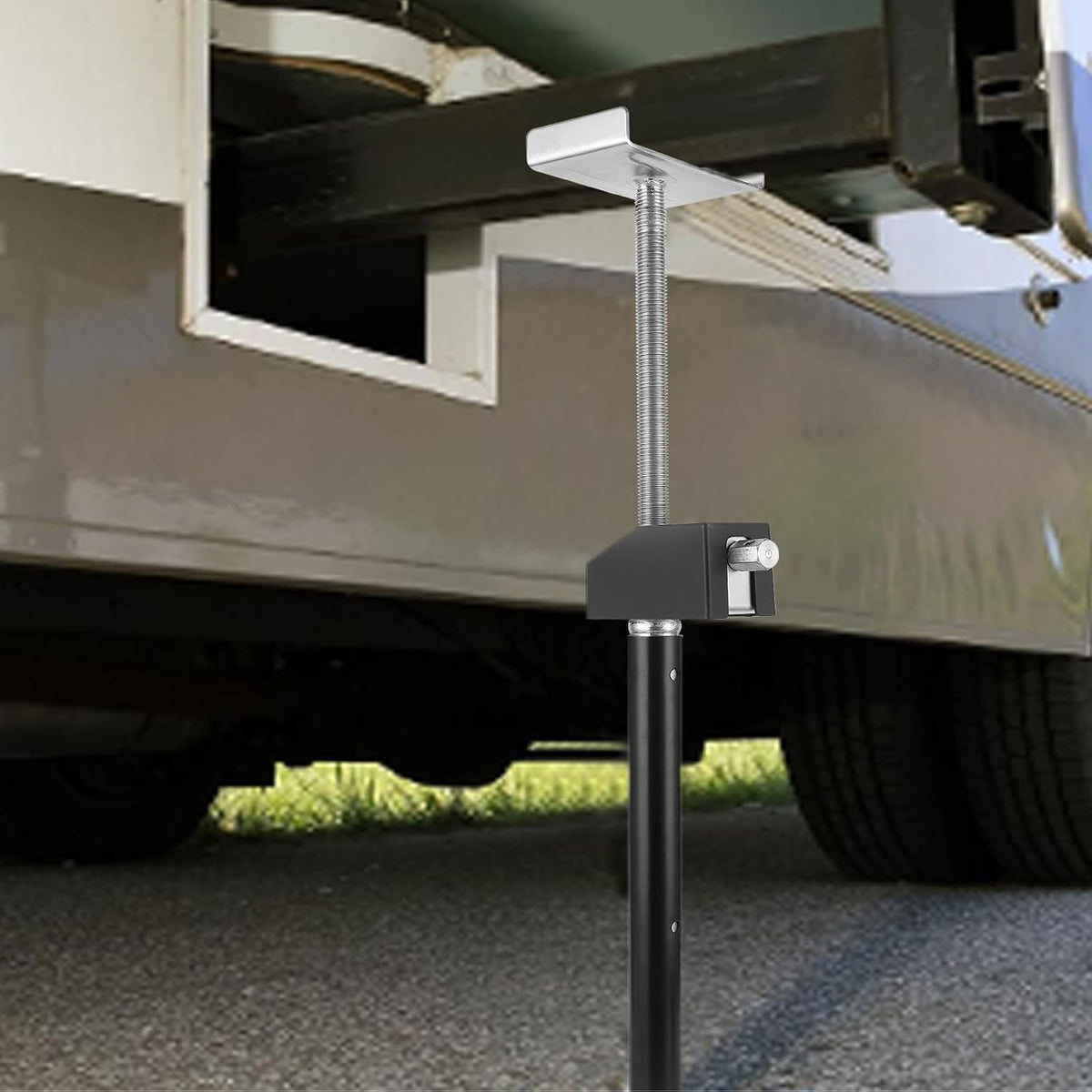 Riedhoff Steel RV Stabilizers, 20000 lbs, 21" to 34.25" Adjustable Height, 5.31" x 4.92" x 34.25", 4 Pack