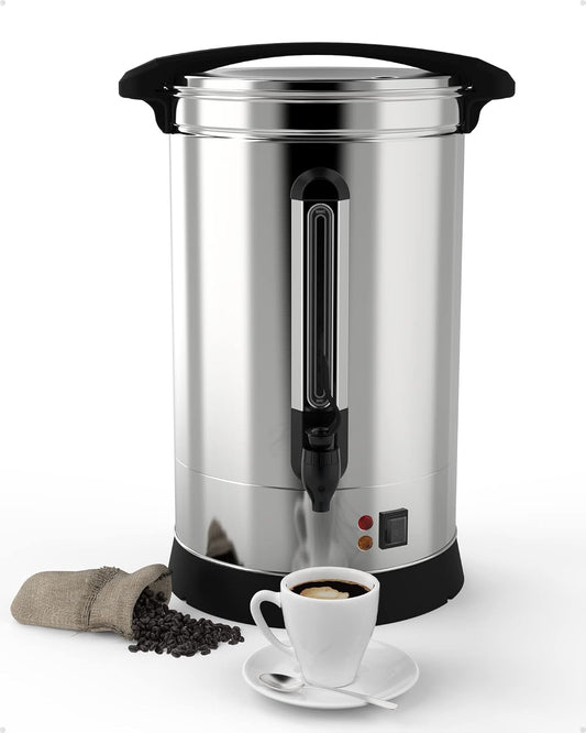 Garvee Coffee Urn, Stainless Steel Hot Water Dispenser, Silver