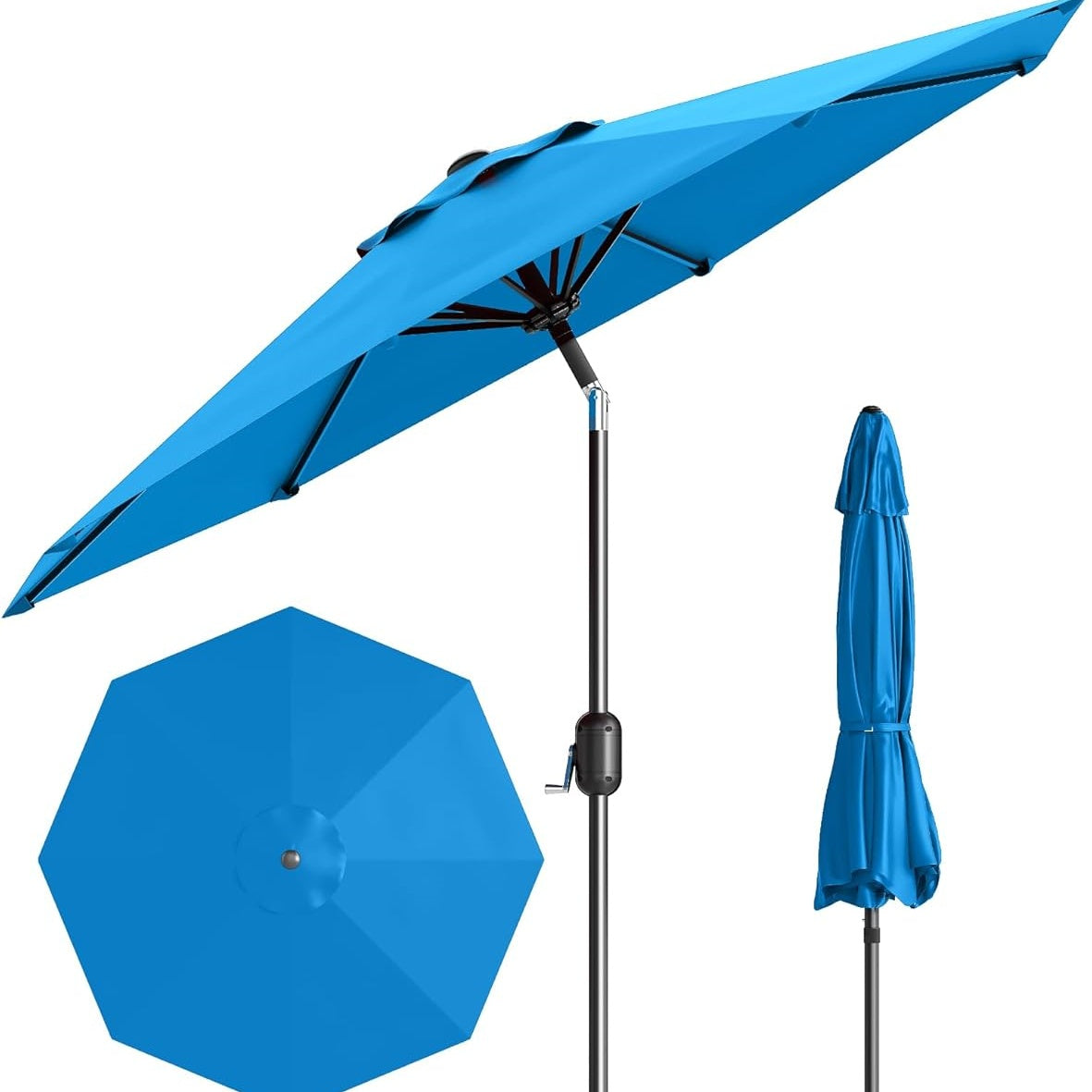 Garvee Outdoor Octagon Patio Umbrella, 8.69 x 8.69 x 7.87 ft, 8 Sturdy Ribs