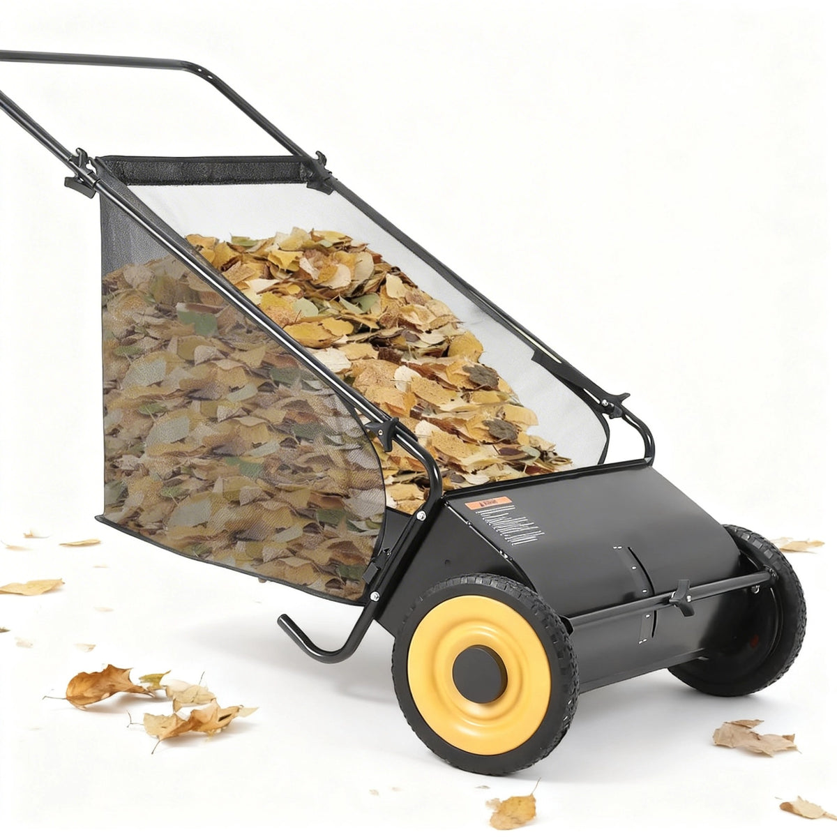 Riedhoff 26" Push Lawn Sweeper,4 Spinning Brushes, 7 Cu. Ft Capacity Collection Bag, Adjustable Height