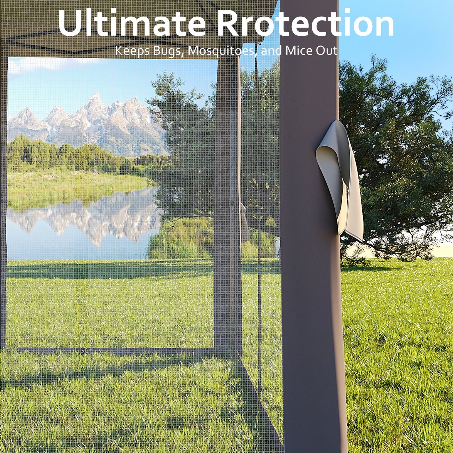 Garvee 10.82 x 10.82' Pop-Up Gazebo Tent, Adjustable Height with Mosquito Netting