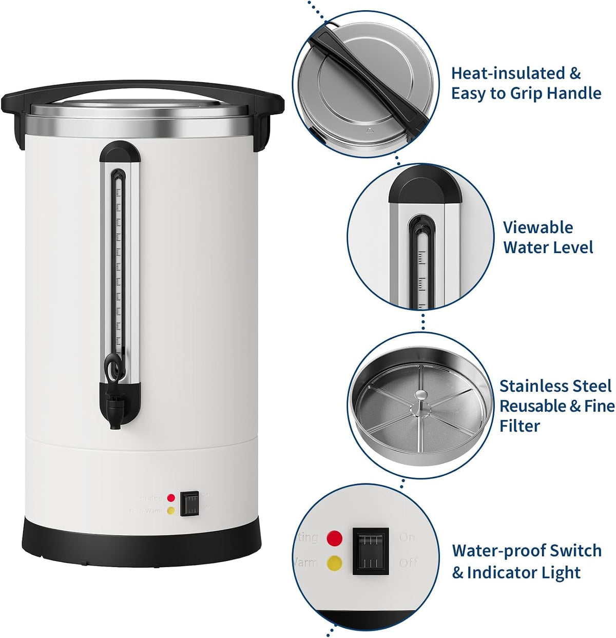Riedhoff Commercial Coffee Urn, Hot Water Dispenser