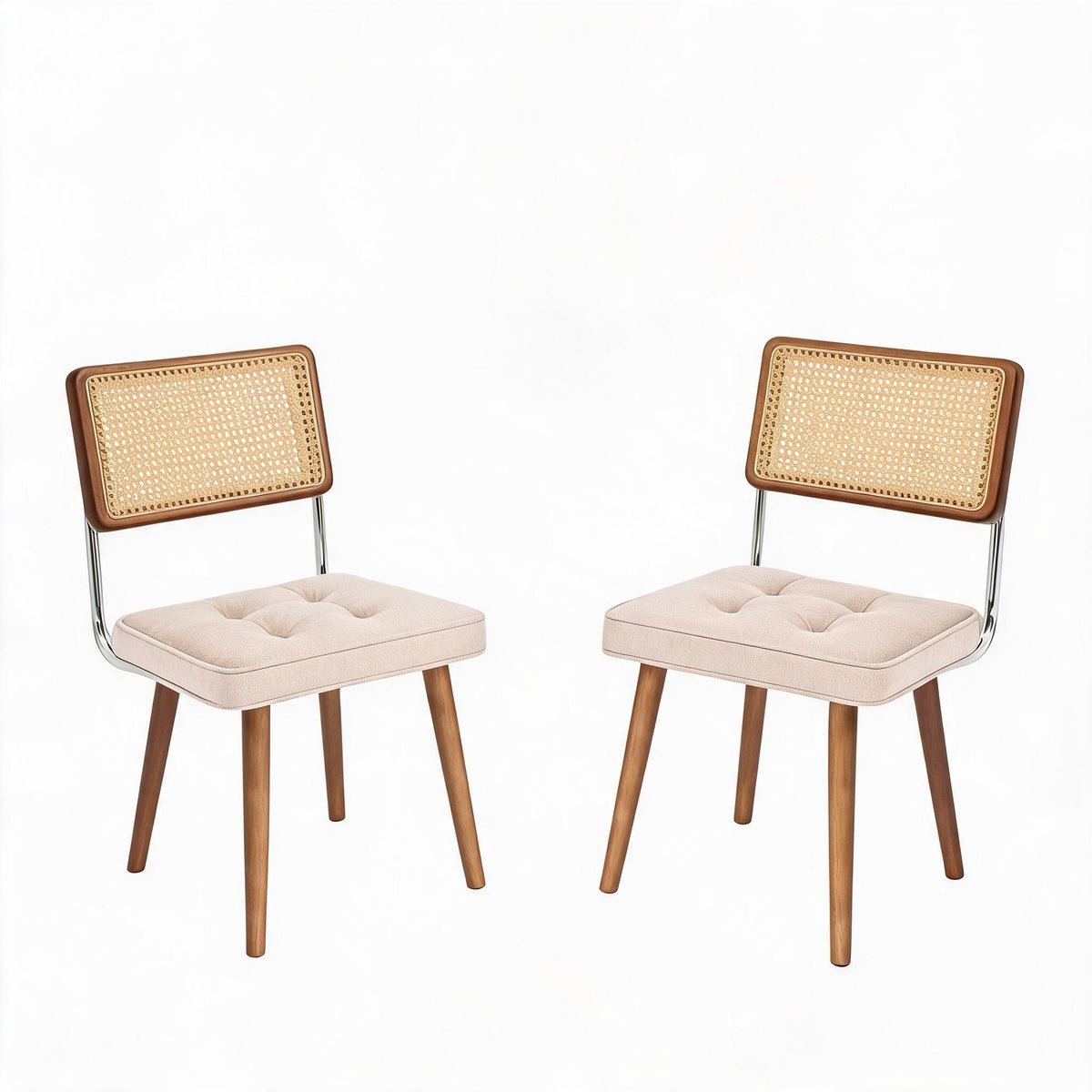 Riedhoff Rattan Dining Chairs, 22.4 x 18.5 x 31.7", Set of 2