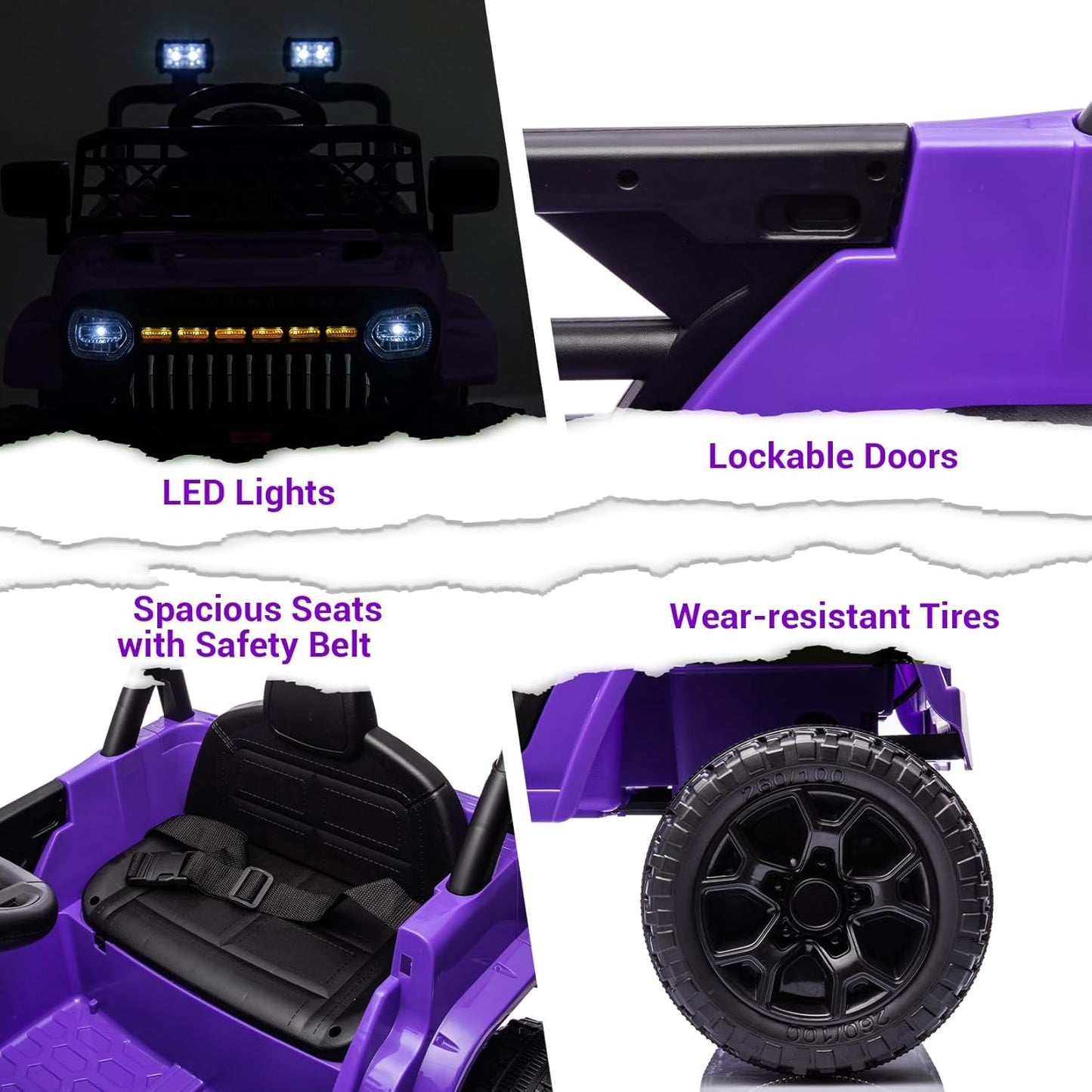 Garvee Kids Ride On Truck Car TR2311 with Remote Controller, LED Lights & Music, Age 3+