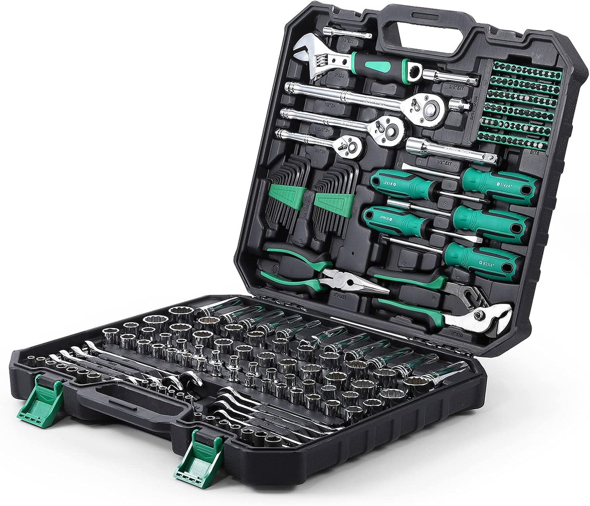 Riedhoff 213 Pieces Socket Wrench Set, with Storage Case, Multi-color