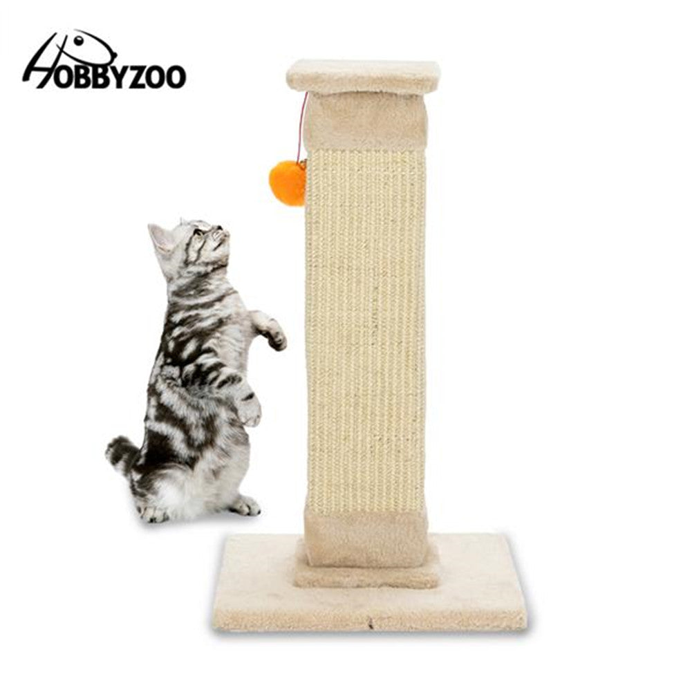 BEESCLOVER 21 inch  Cat Pet Climbing Frame with Ball Climbing Mount Beige