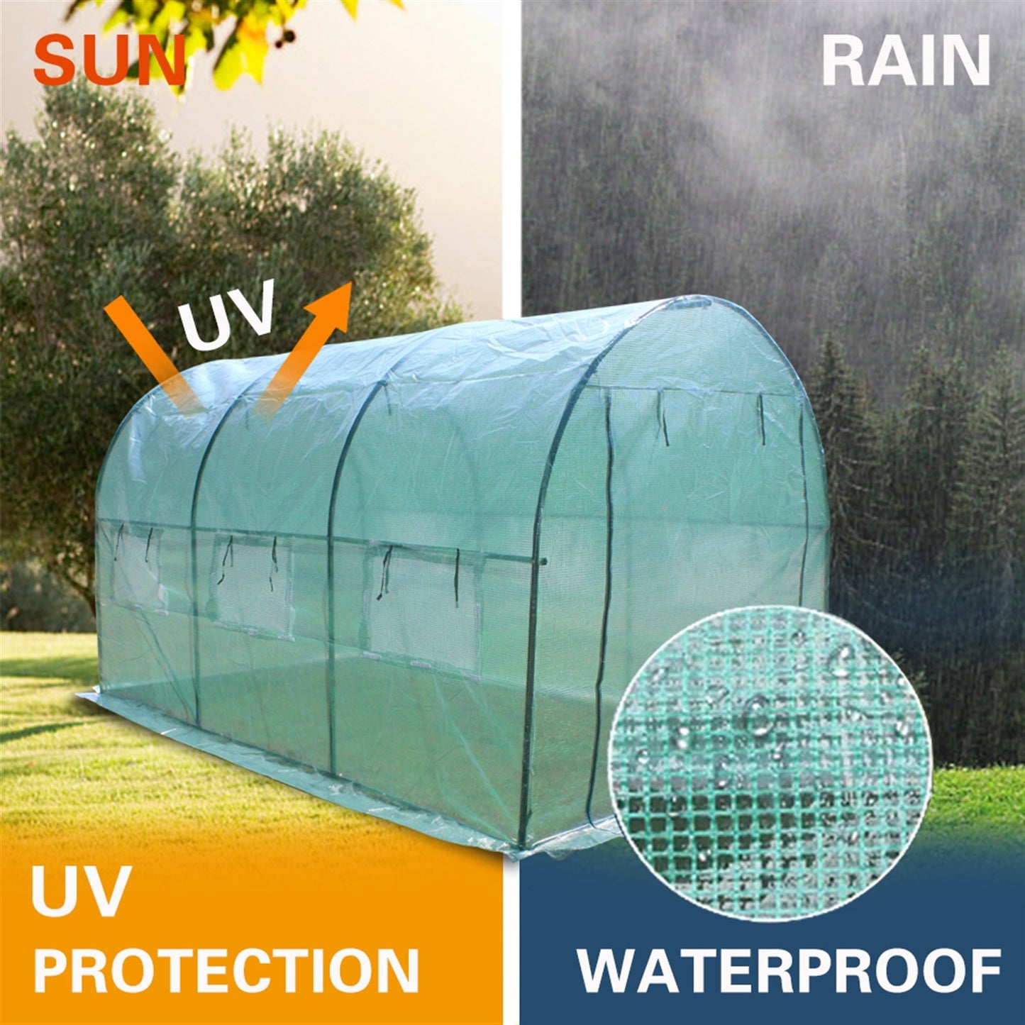 THBOXES 12¡äx7¡äx7¡ä Indoor Outdoor Greenhouse for Garden Patio Backyard Balcony Green