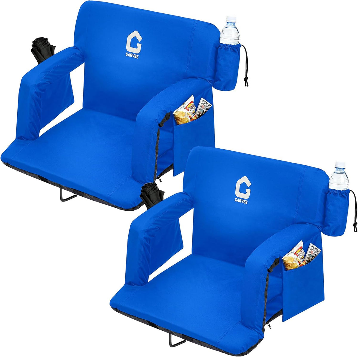 Riedhoff 6 Position Adjustable Stadium Bleacher Seats, 2 Count
