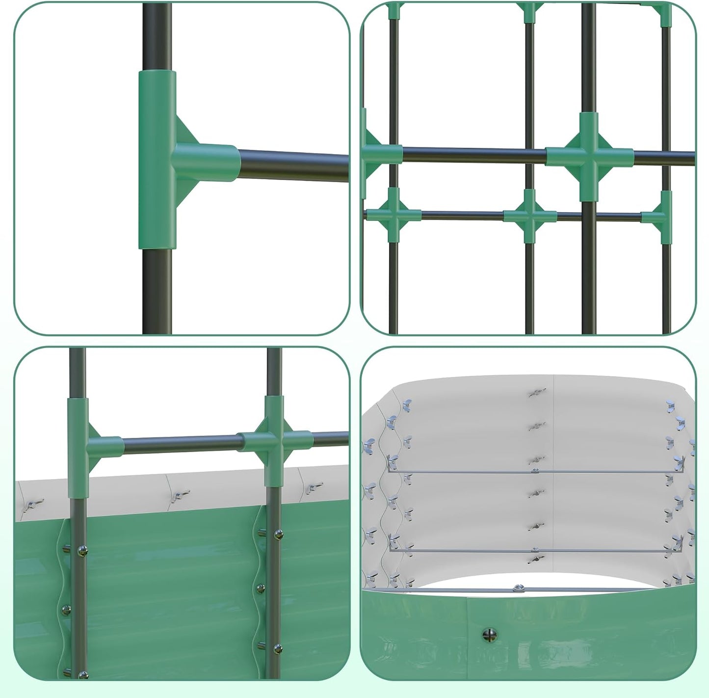 Goldensoil Raised Garden Bed with 95" H Tall Arch Trellis for Climbing Vegetables Flowers