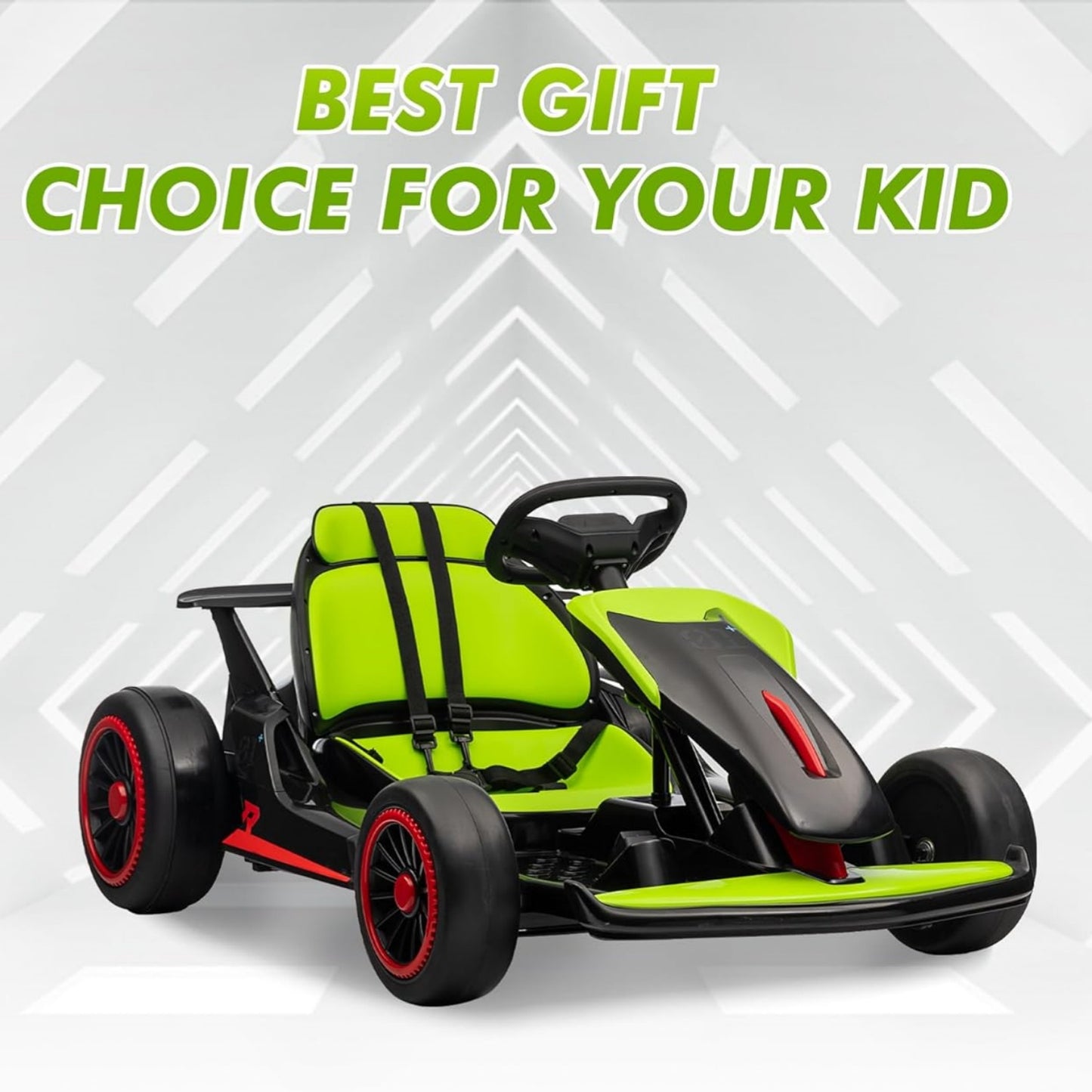 Garvee Kids Electric Drift Go-Kart, 24V 7AH Battery, 2*150W Motors, Outdoor Ride On Toy