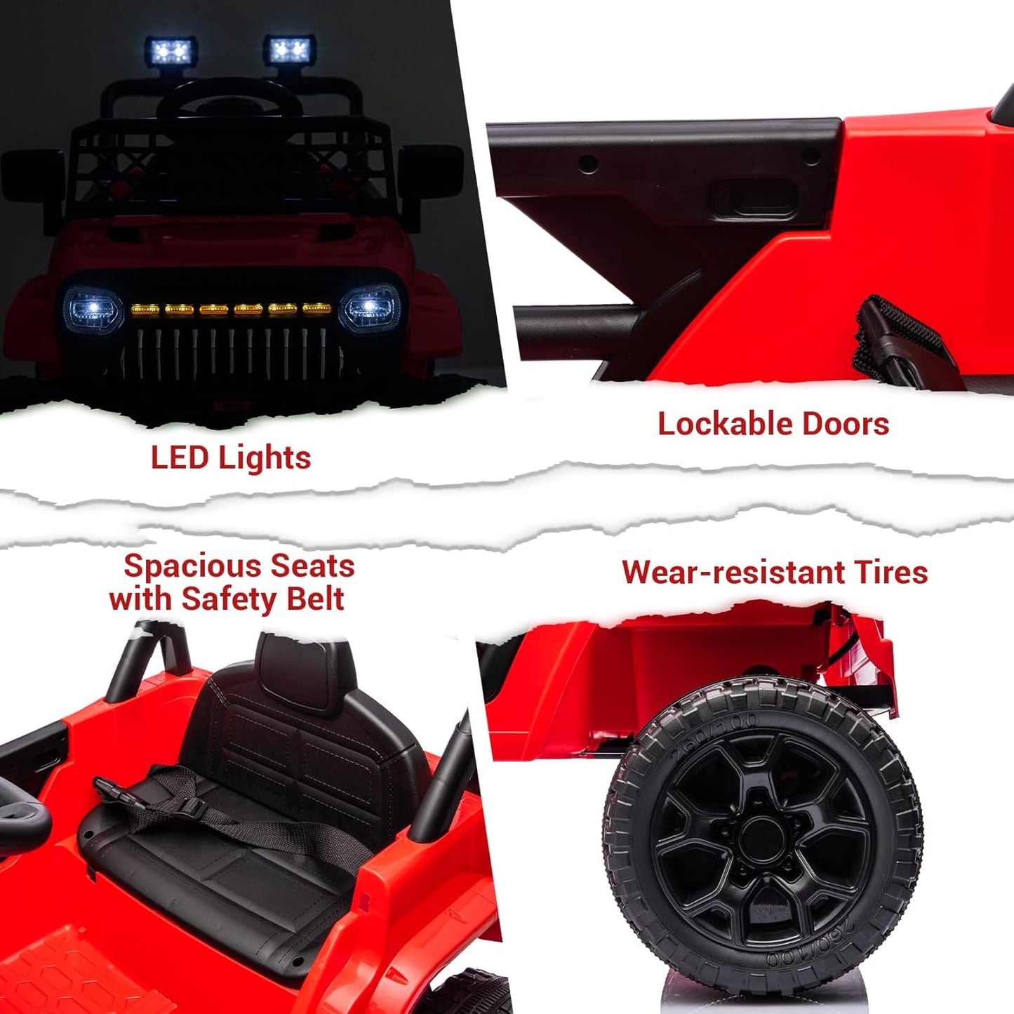 Garvee Kids Ride On Truck Car TR2311 with Remote Controller, LED Lights & Music, Age 3+