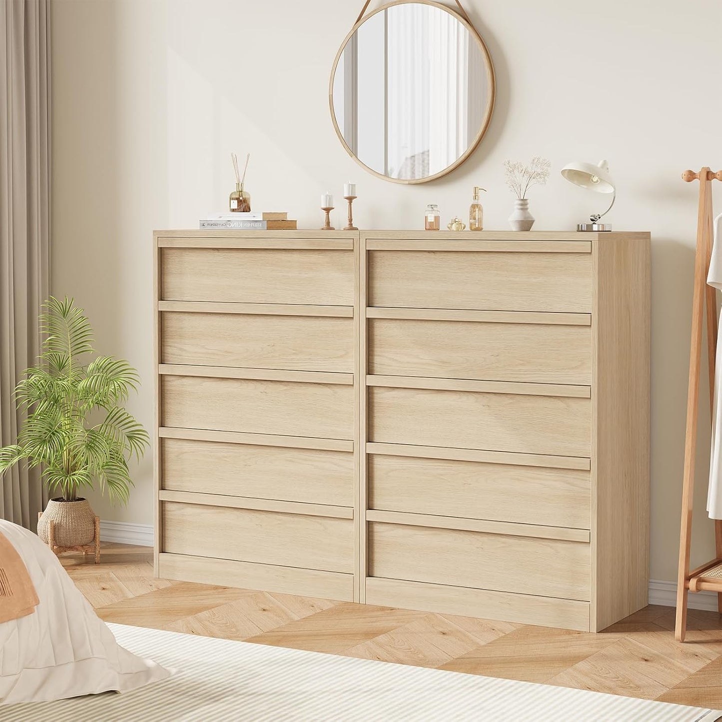 Garvee Vertical Chest of Drawers with 5 Drawers, 29.5 x 15.9 x 43.3"