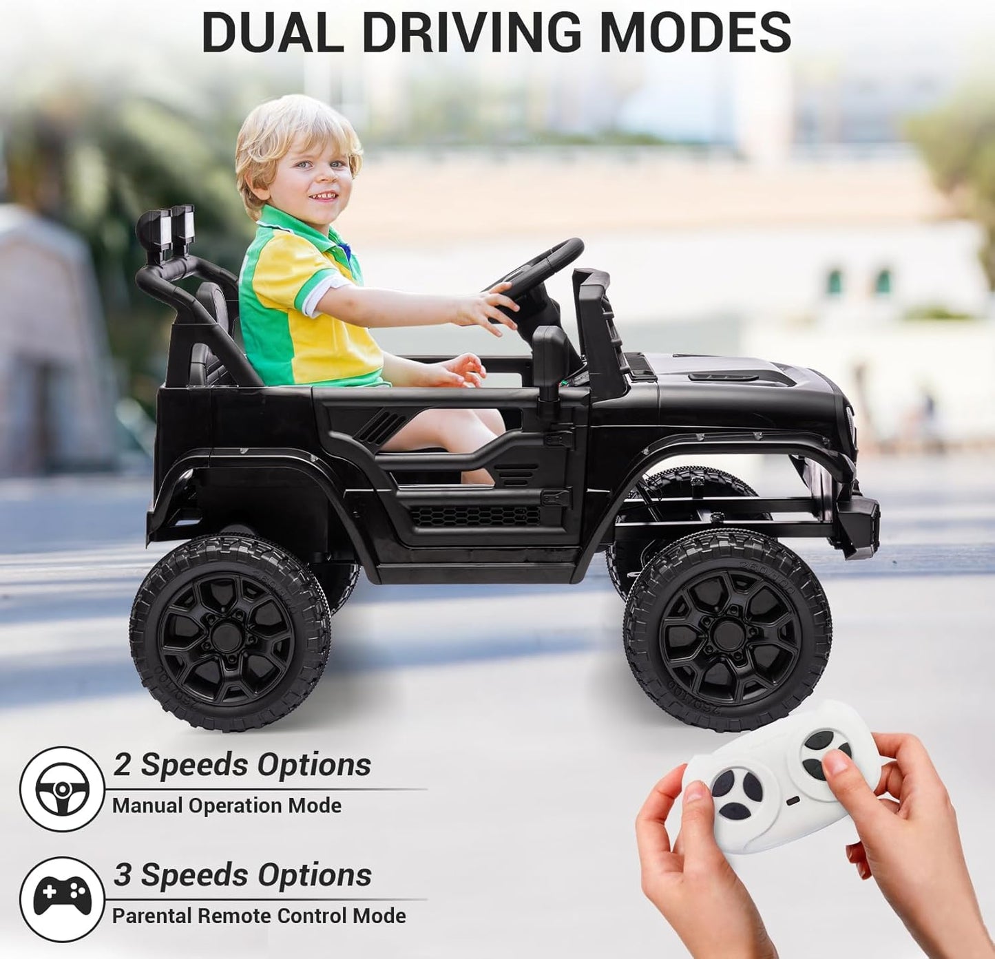 Garvee Kids Ride On Truck Car TR2311 with Remote Controller, LED Lights & Music, Age 3+