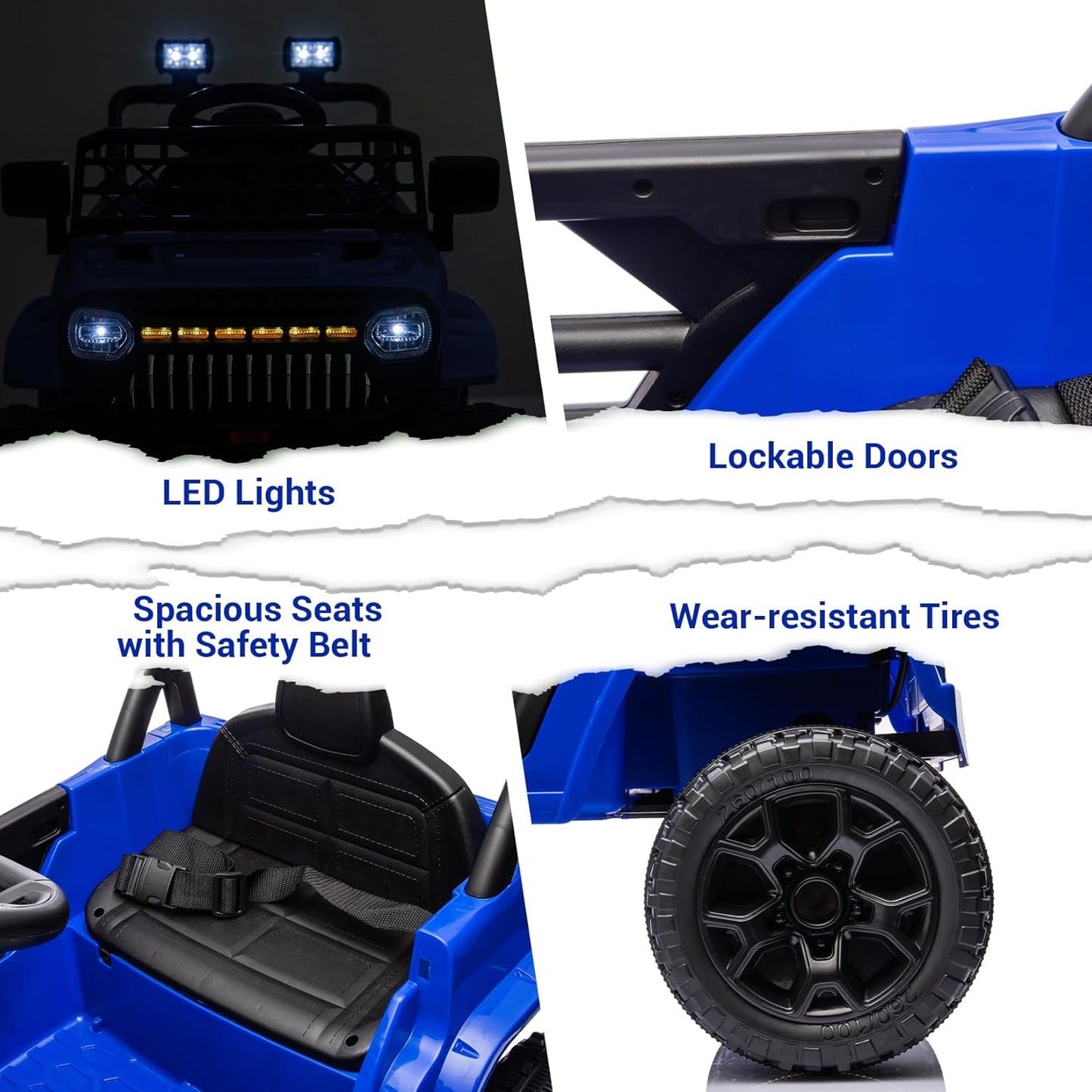 Garvee Kids Ride On Truck Car TR2311 with Remote Controller, LED Lights & Music, Age 3+