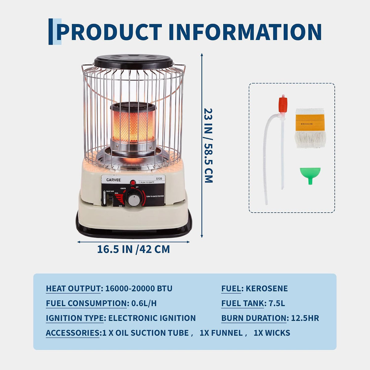 Riedhoff Portable Kerosene Heater, with Stove Top