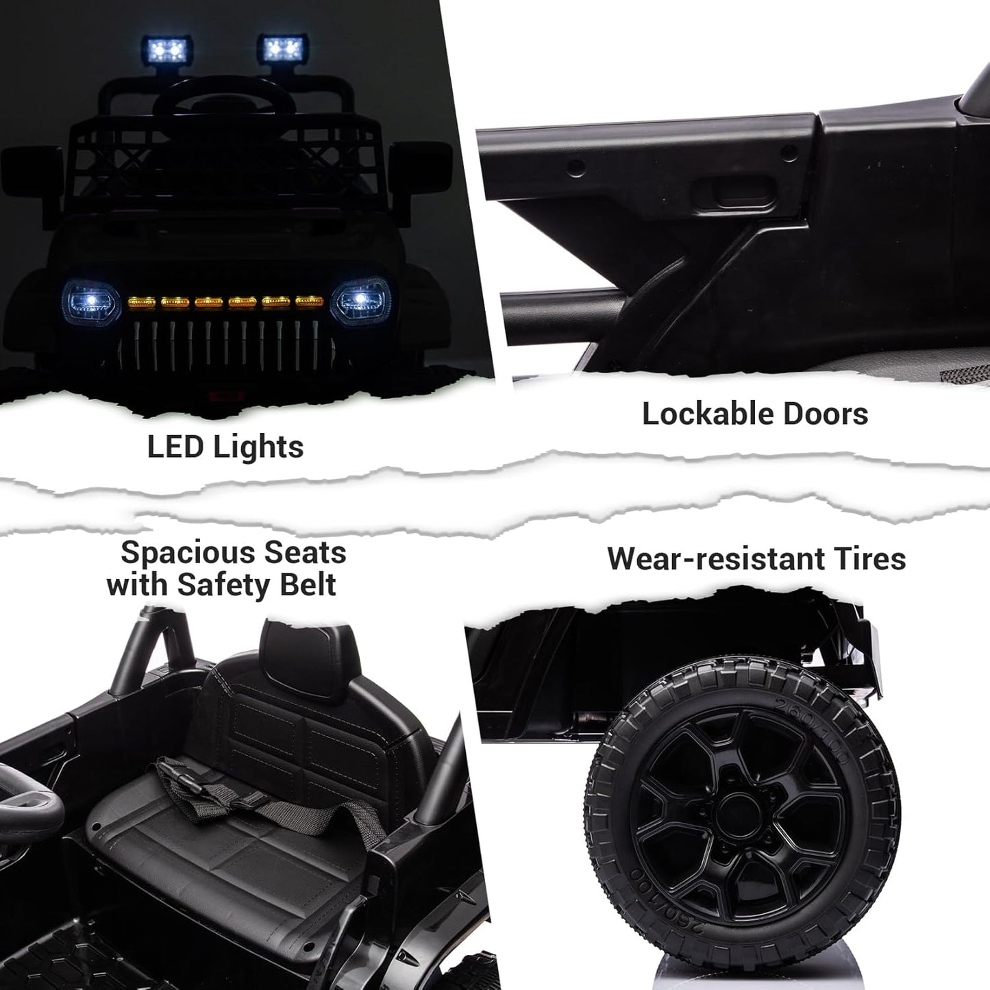 Garvee Kids Ride On Truck Car TR2311 with Remote Controller, LED Lights & Music, Age 3+