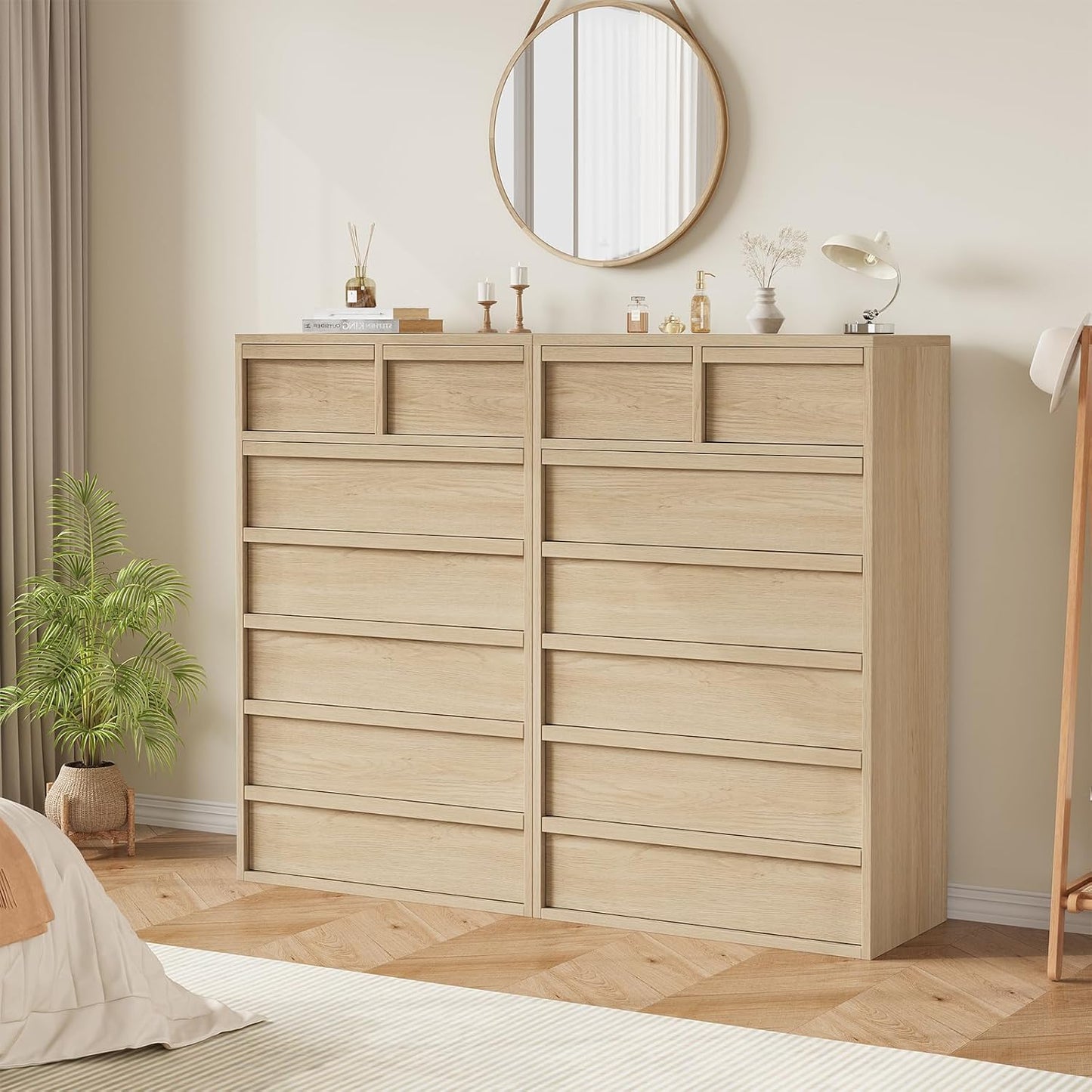 Garvee Vertical Chest of Drawers with 7 Drawers, 29.5 x 15.9 x 46.8"