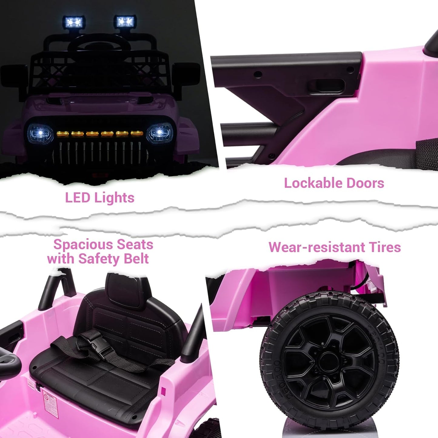 Garvee Kids Ride On Truck Car TR2311 with Remote Controller, LED Lights & Music, Age 3+