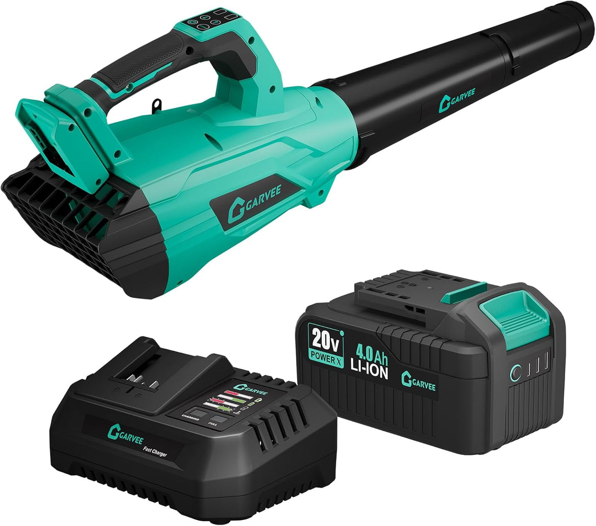 Riedhoff Handheld Leaf Blower, 20V 4.0 Ah Battery, 700 CFM & 2 Speed, Green