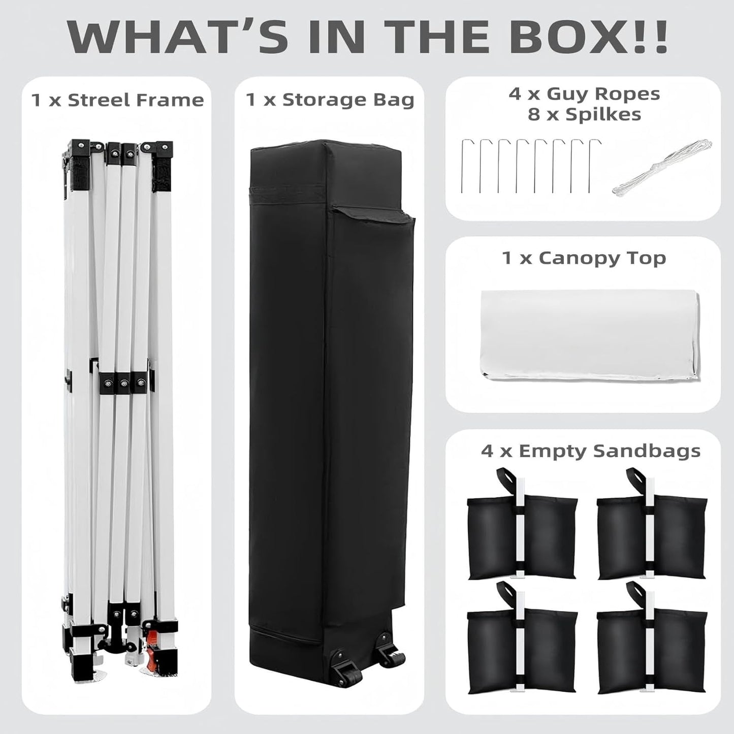 Garvee 10 x 10 Ft Pop-up Canopy, One Button Push Setup, Heavy Duty, Portable Roller Bag