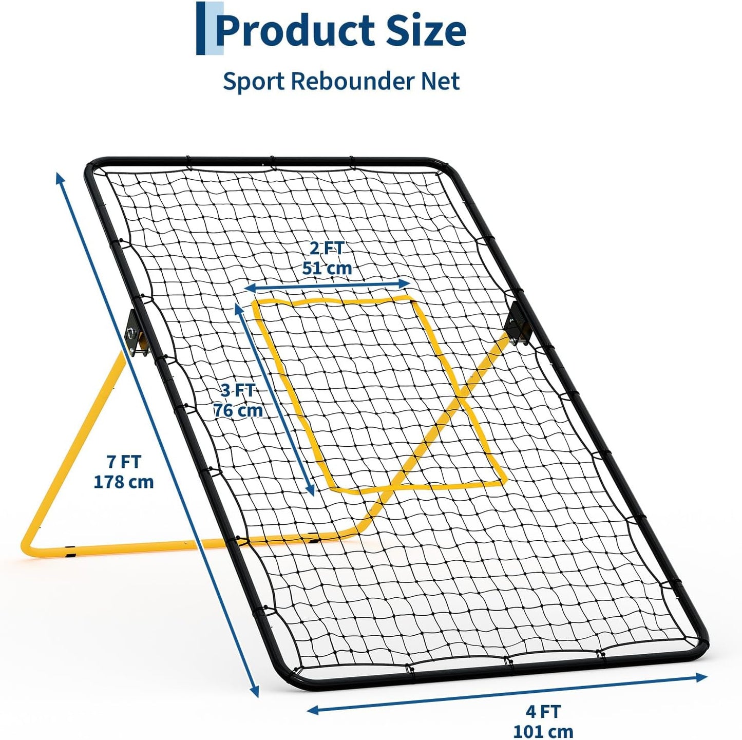 Riedhoff Volleyball Rebounder Net 7 x 4 ft, Large Training Bounce Back Net