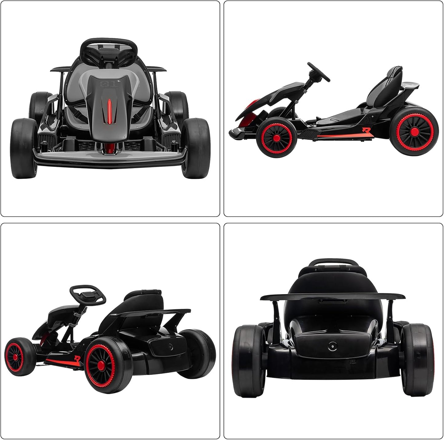 Garvee Kids Electric Drift Go-Kart, 24V 7AH Battery, 2*150W Motors, Outdoor Ride On Toy