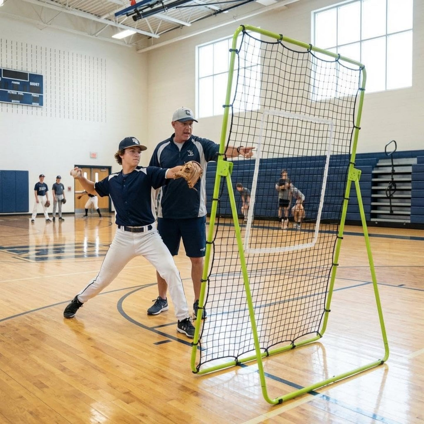 Riedhoff Volleyball Rebounder Net 7 x 4 ft, Large Training Bounce Back Net