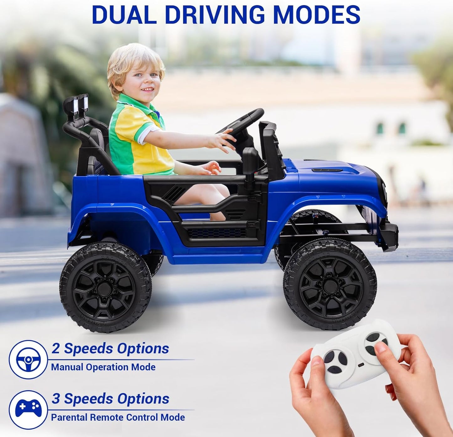 Garvee Kids Ride On Truck Car TR2311 with Remote Controller, LED Lights & Music, Age 3+
