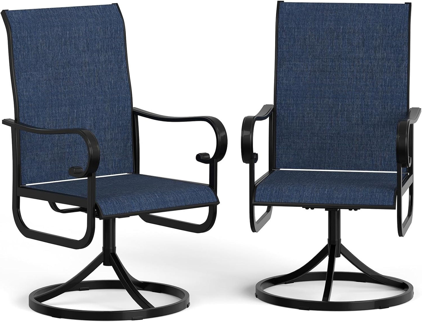 Riedhoff Patio Swivel Chairs Set of 2, with High Back, 23 x 20 x 40"